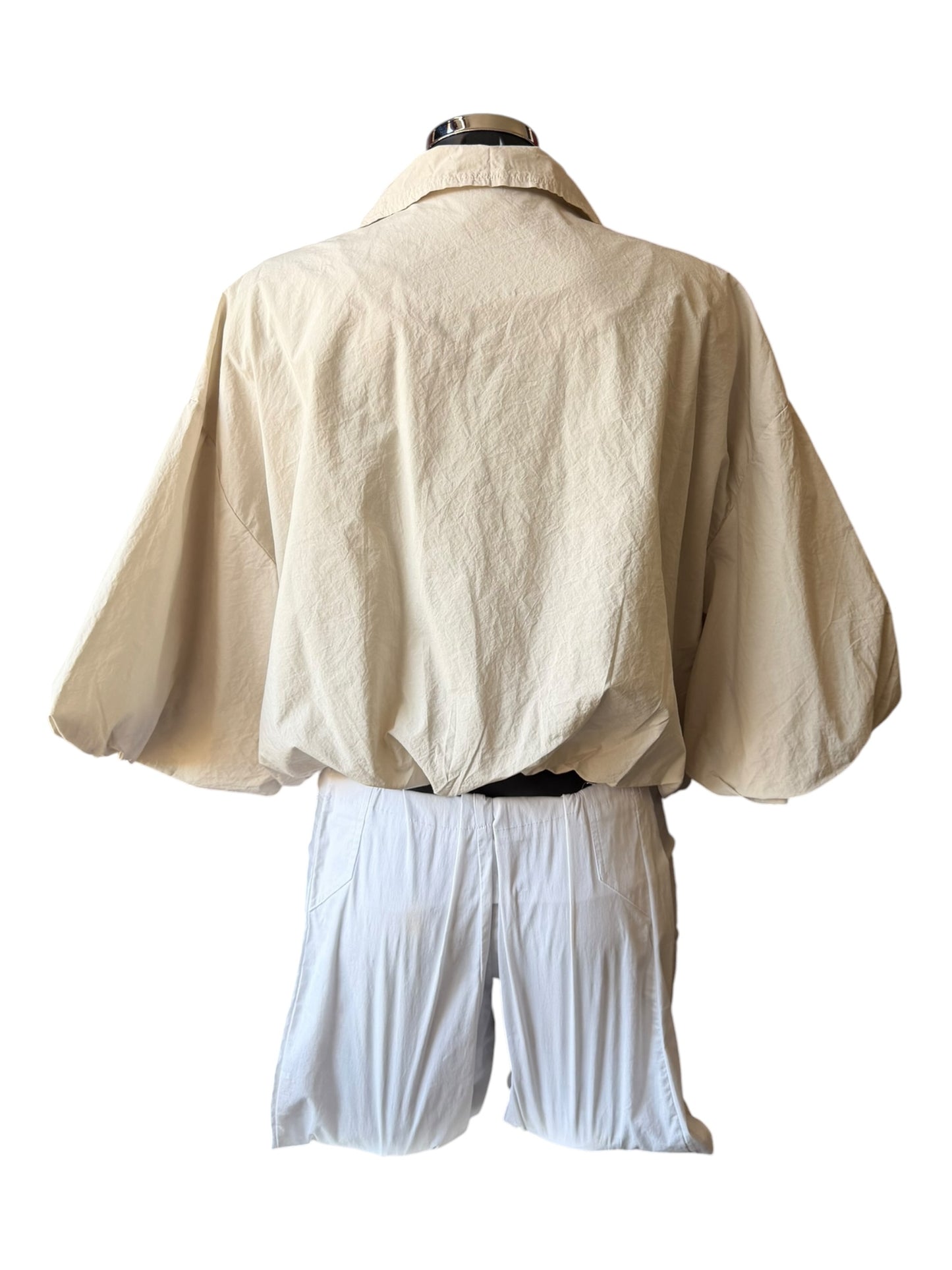 Lara bubble hem lightweight jacket - Beige