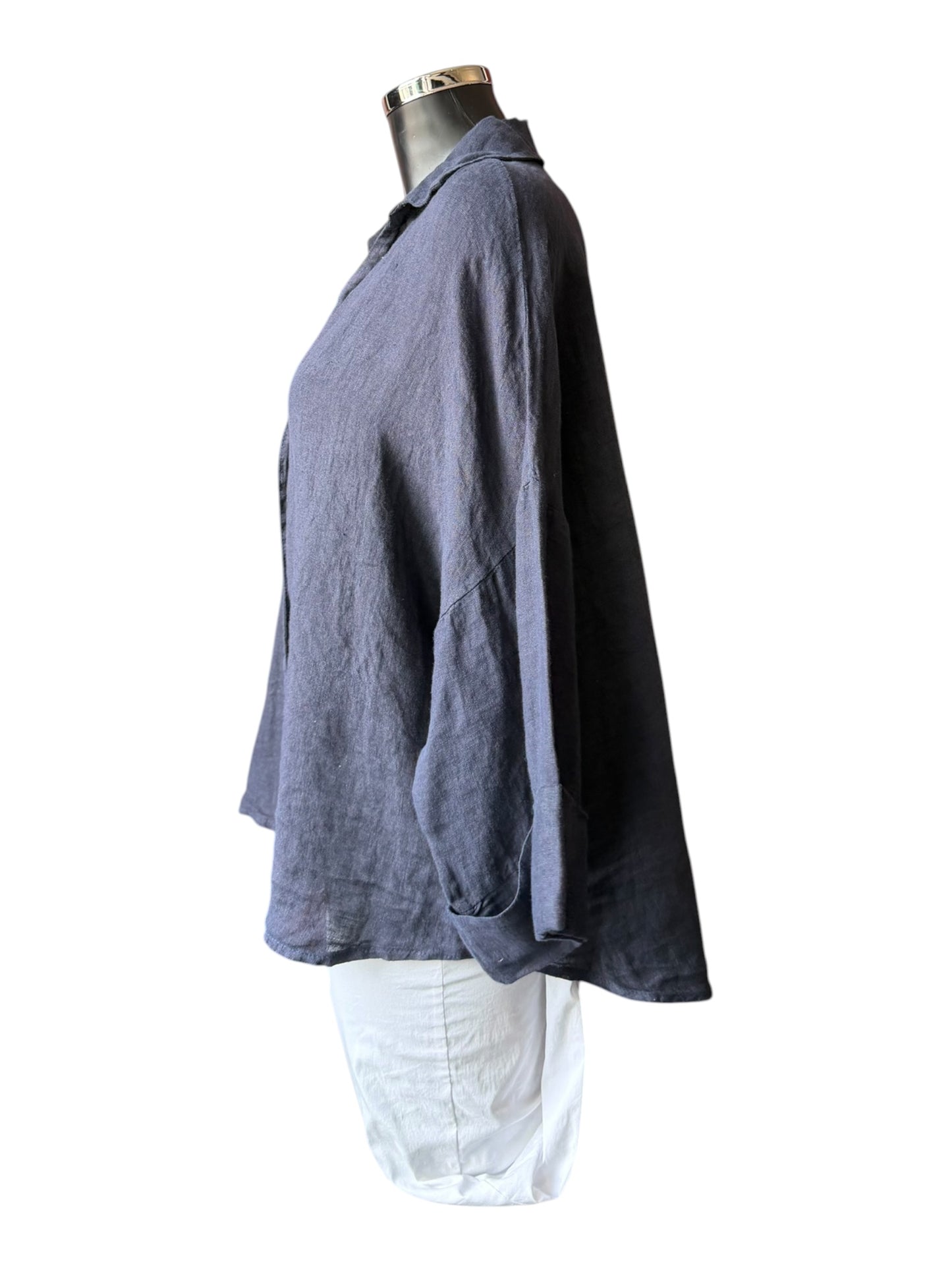 Lizzie linen oversized shirt - Navy