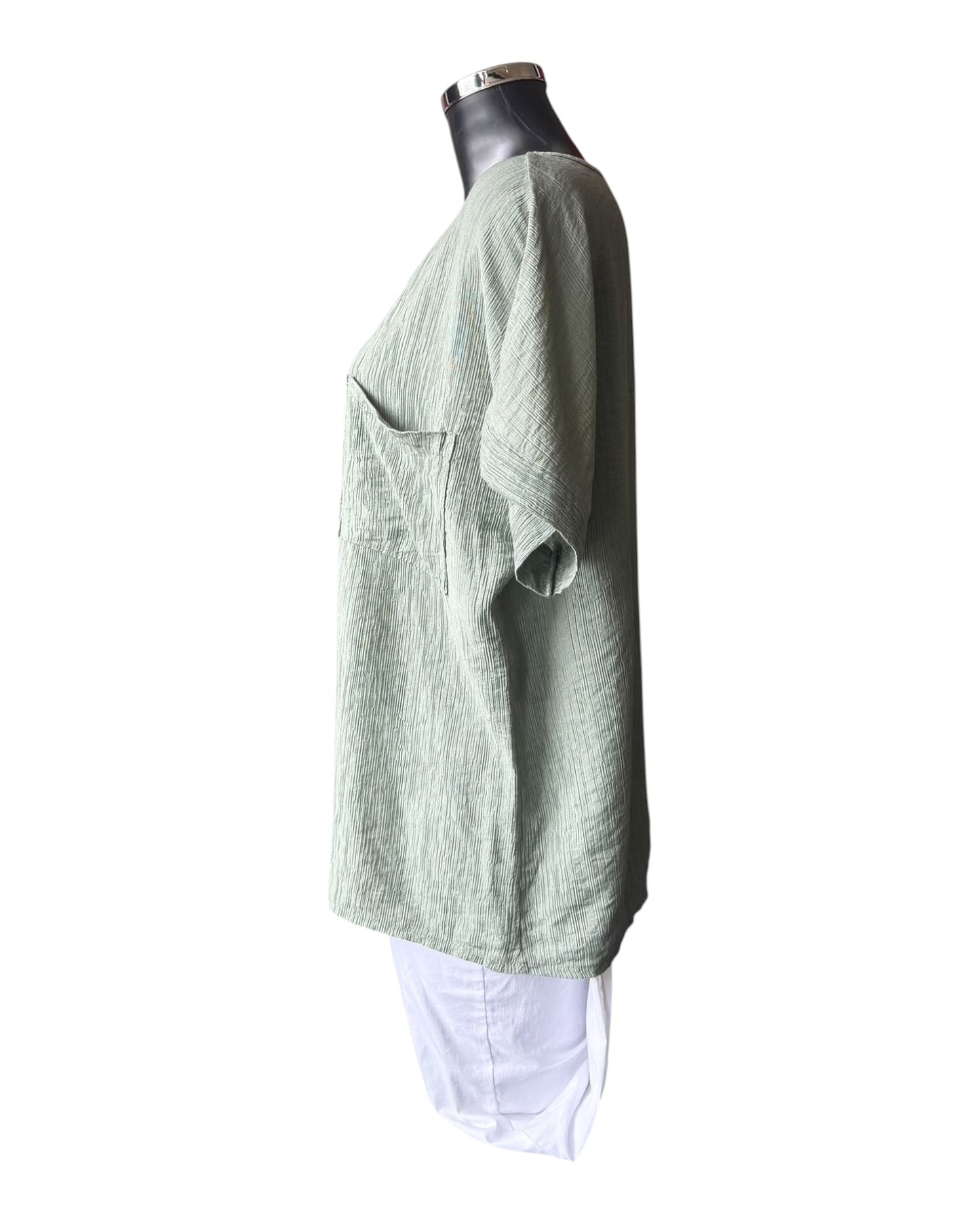 Milly range single pocket top - Khaki