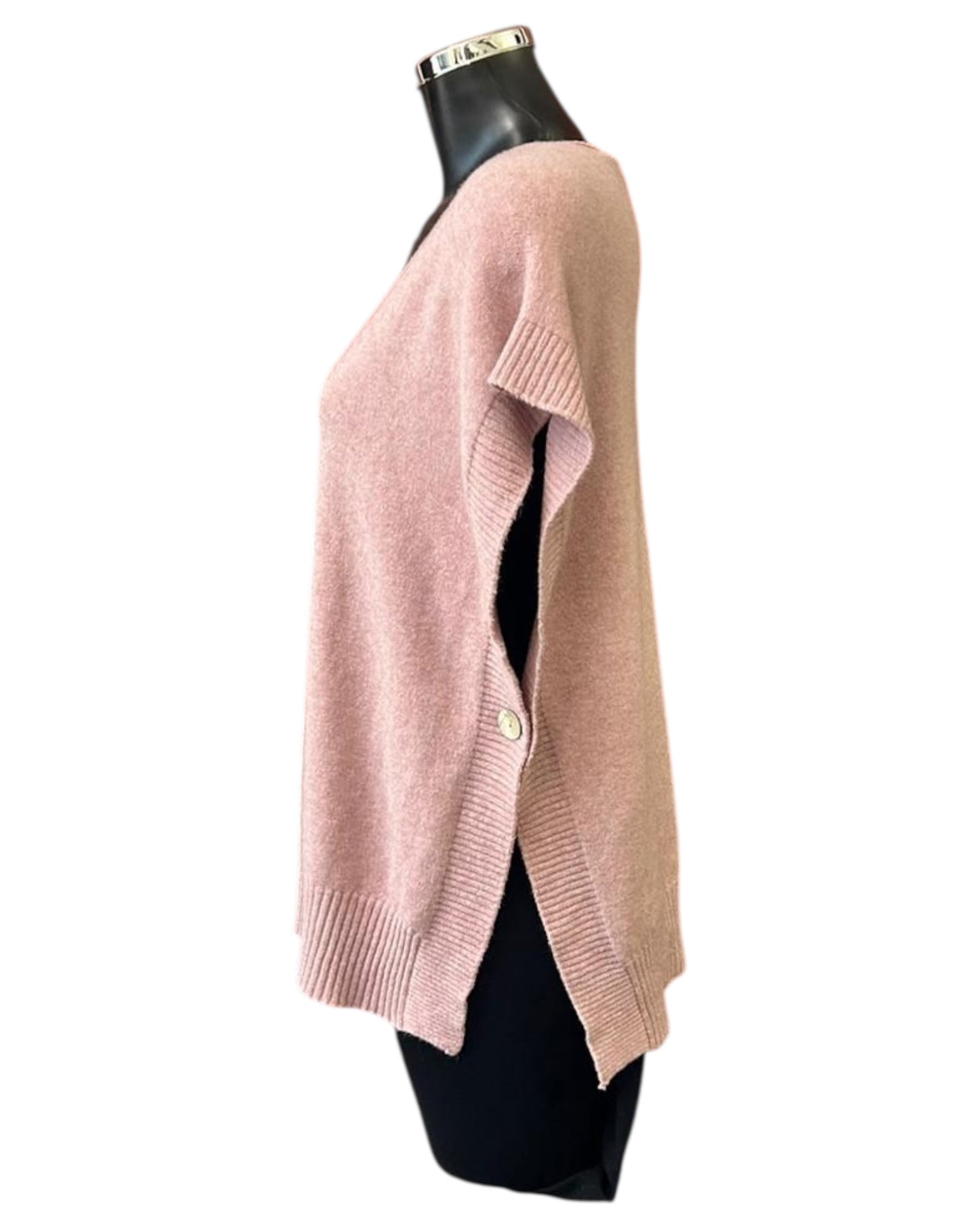 Remy soft knit tank top poncho - Pink