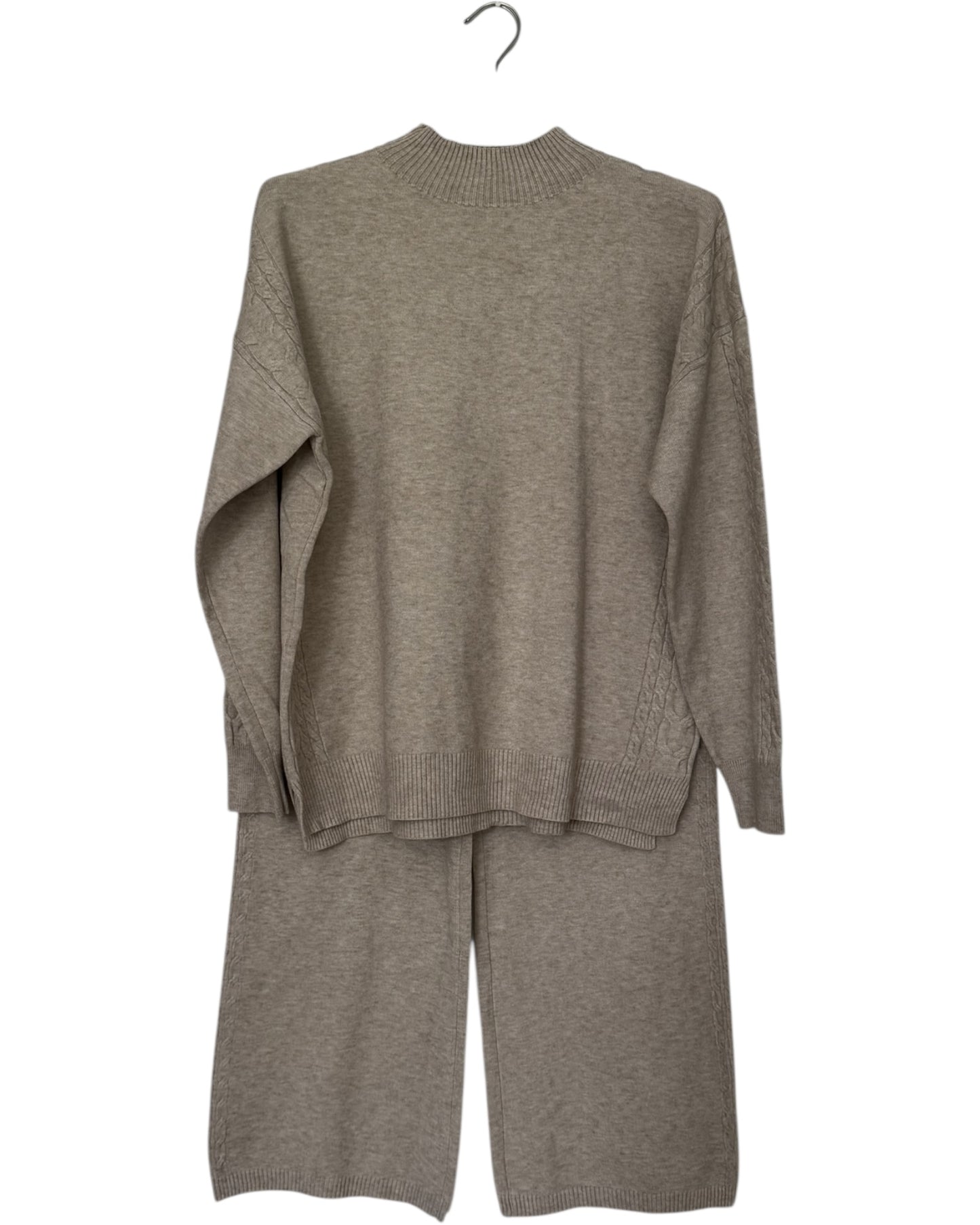 Amelia cable side coord trouser suit - Beige