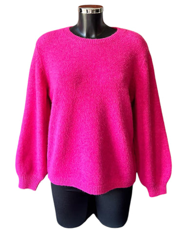 Kaleido super soft crew neck jumper - Fuchsia