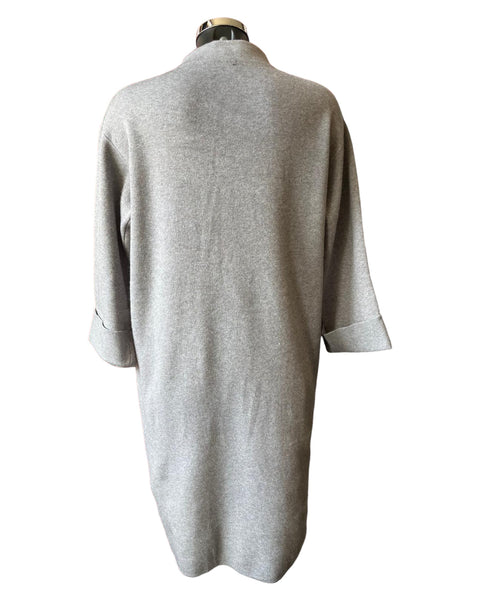 Yasmin heart button thick knit dress - Grey