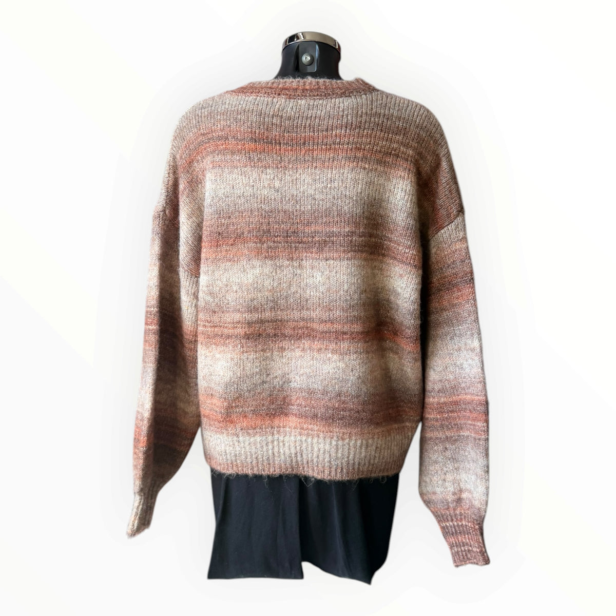 Belinda blurred stripe fluffy knit jumper