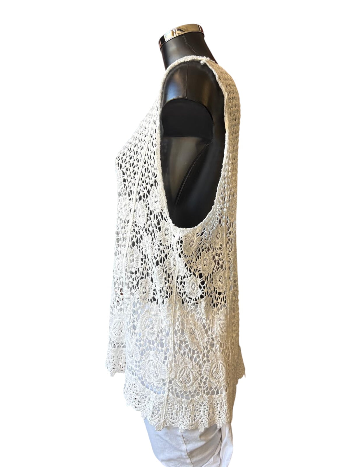 Eleanor crochet vest top - Ivory