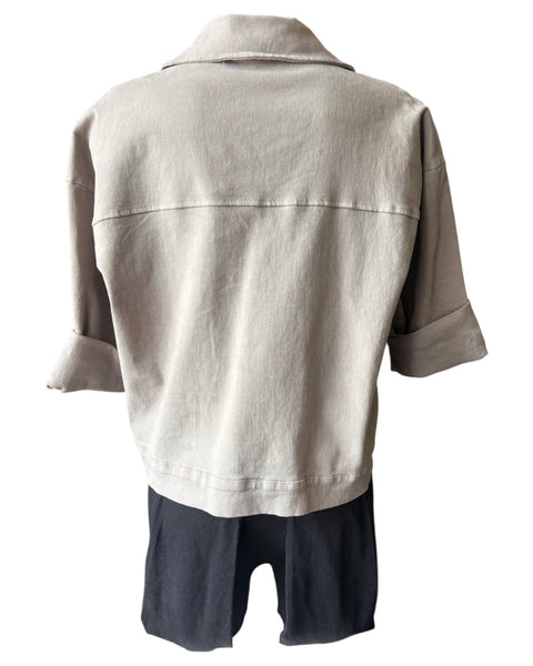 Ruby cotton twill pocket jacket - Taupe