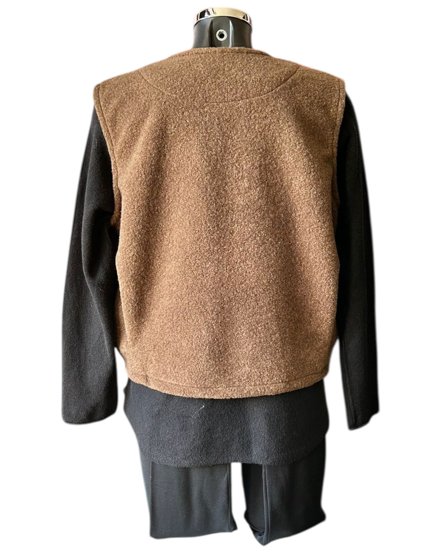 Mila wool feel waistcoat - Chocolate