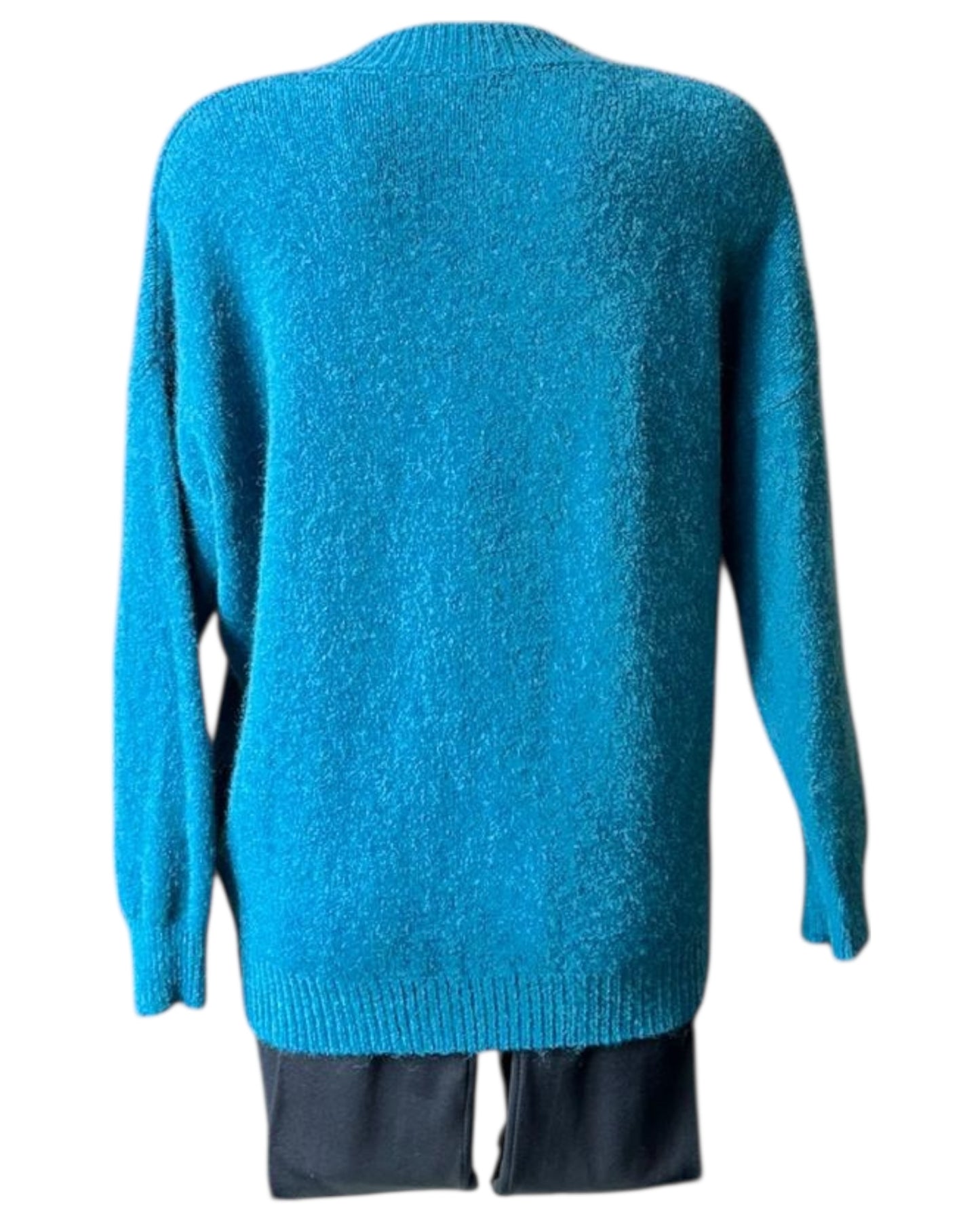 Rosey v neck appliqué flower jumper - Teal