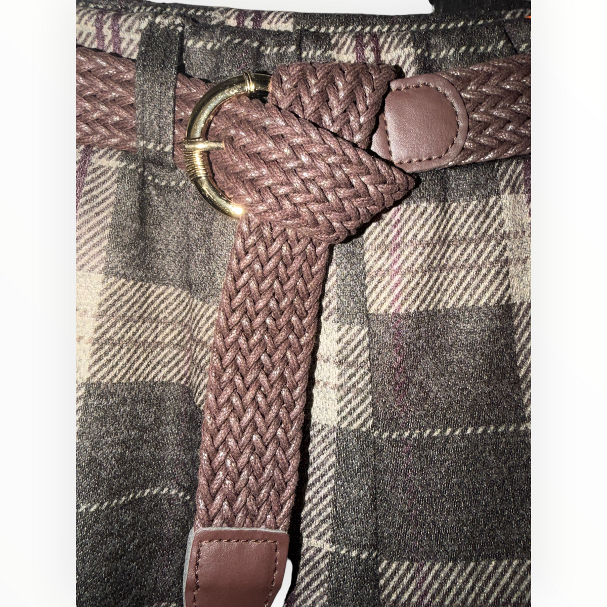 Tessa tartan wide leg trousers