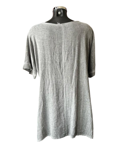 Casey range split side tunic top - Grey