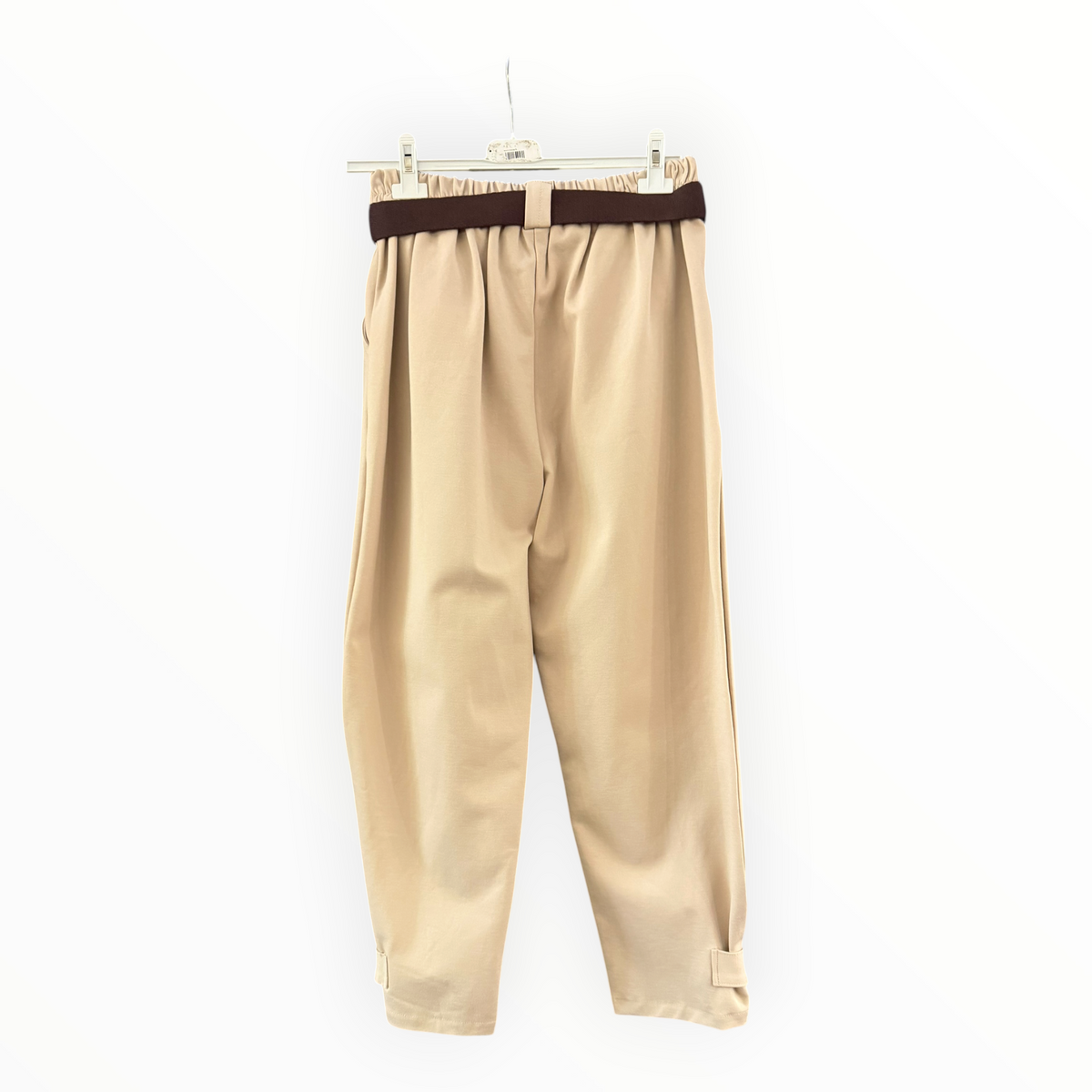 Bessie button hem trousers - Taupe