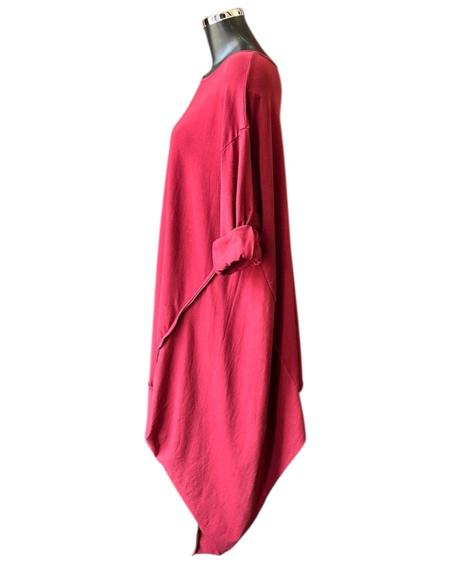 Ronnie dip sides tunic top - Bordeaux