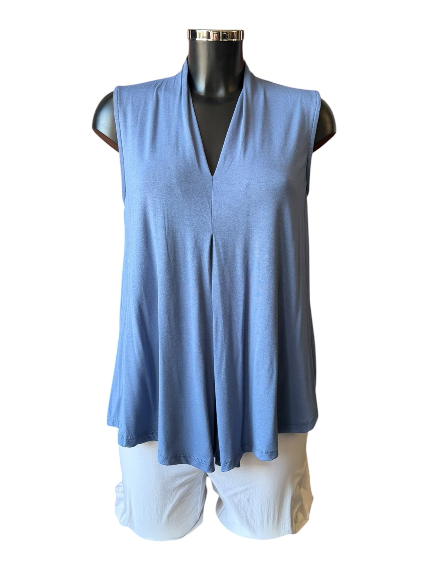Tina v neck swing vest top - Blue