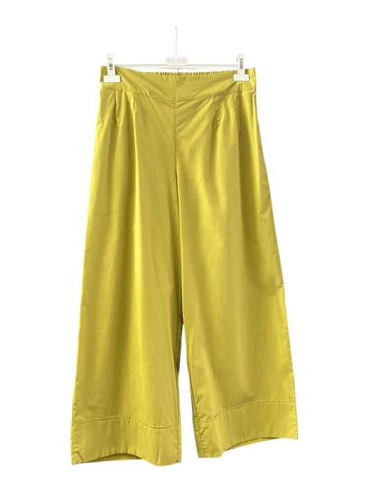 Tirelli wide leg cropped trouser - Chartreuse