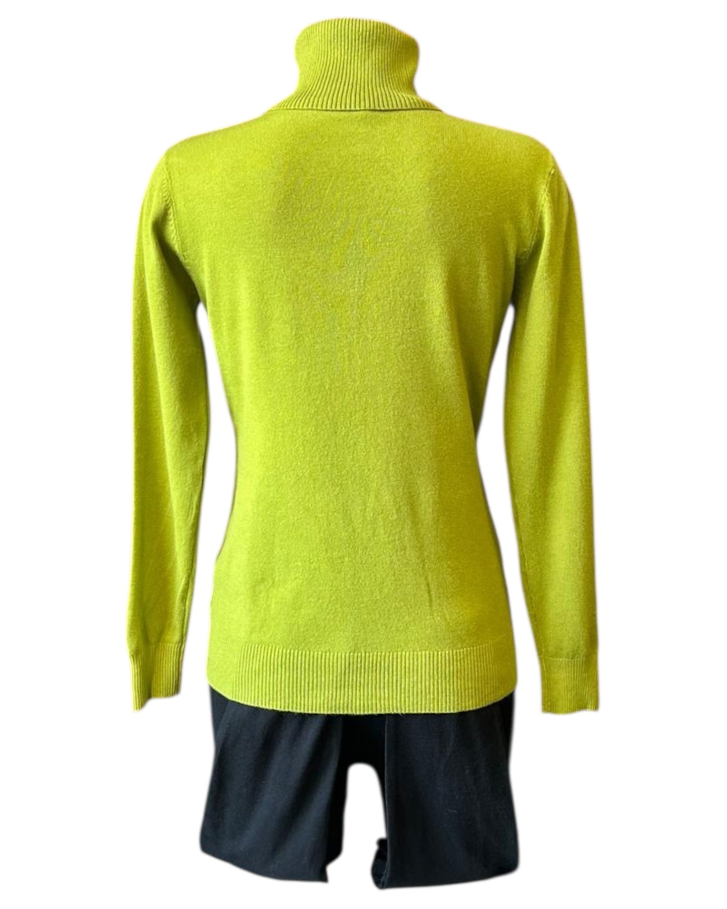 Zara fine knit polo neck - Lime