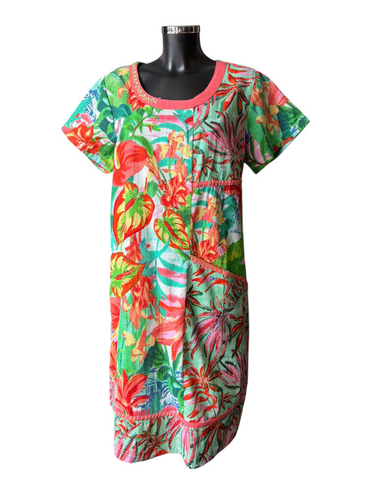 Orientique Equador patch print dress
