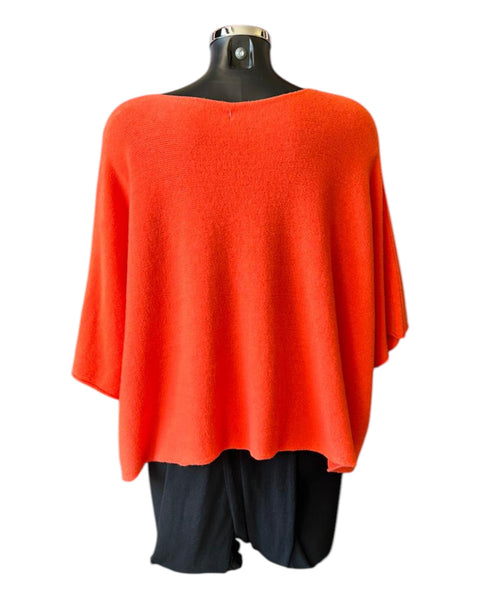 Abigail soft knit short boxy jumper - Orange