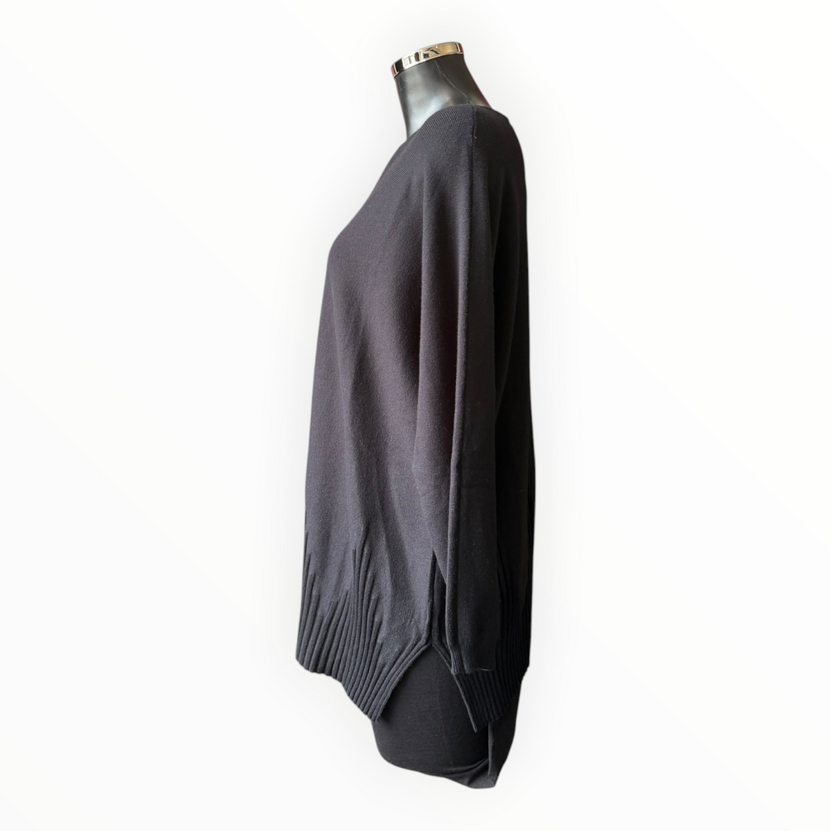 Courtney seam front jumper - Black