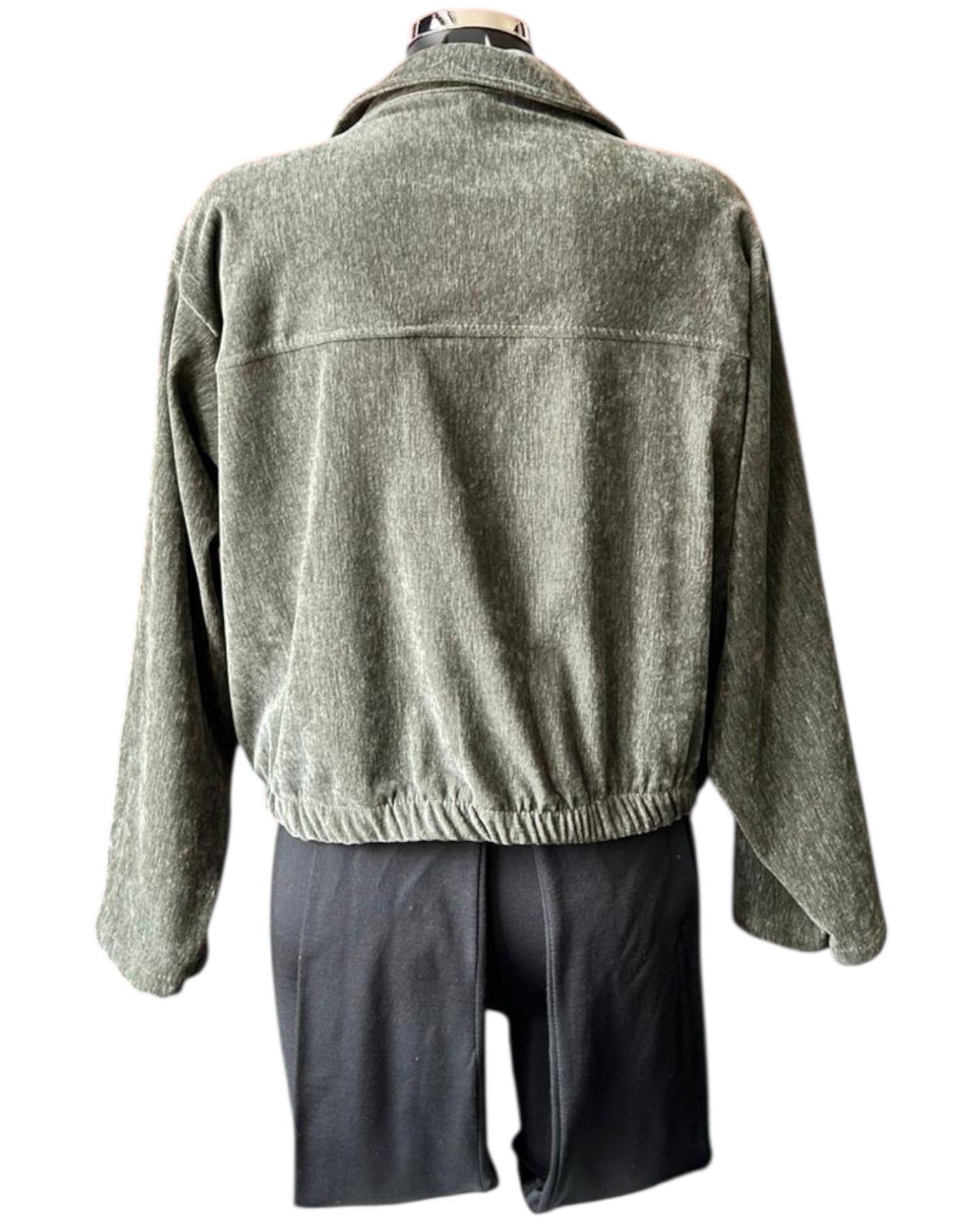 Roxy velvet feel bomber jacket - Khaki