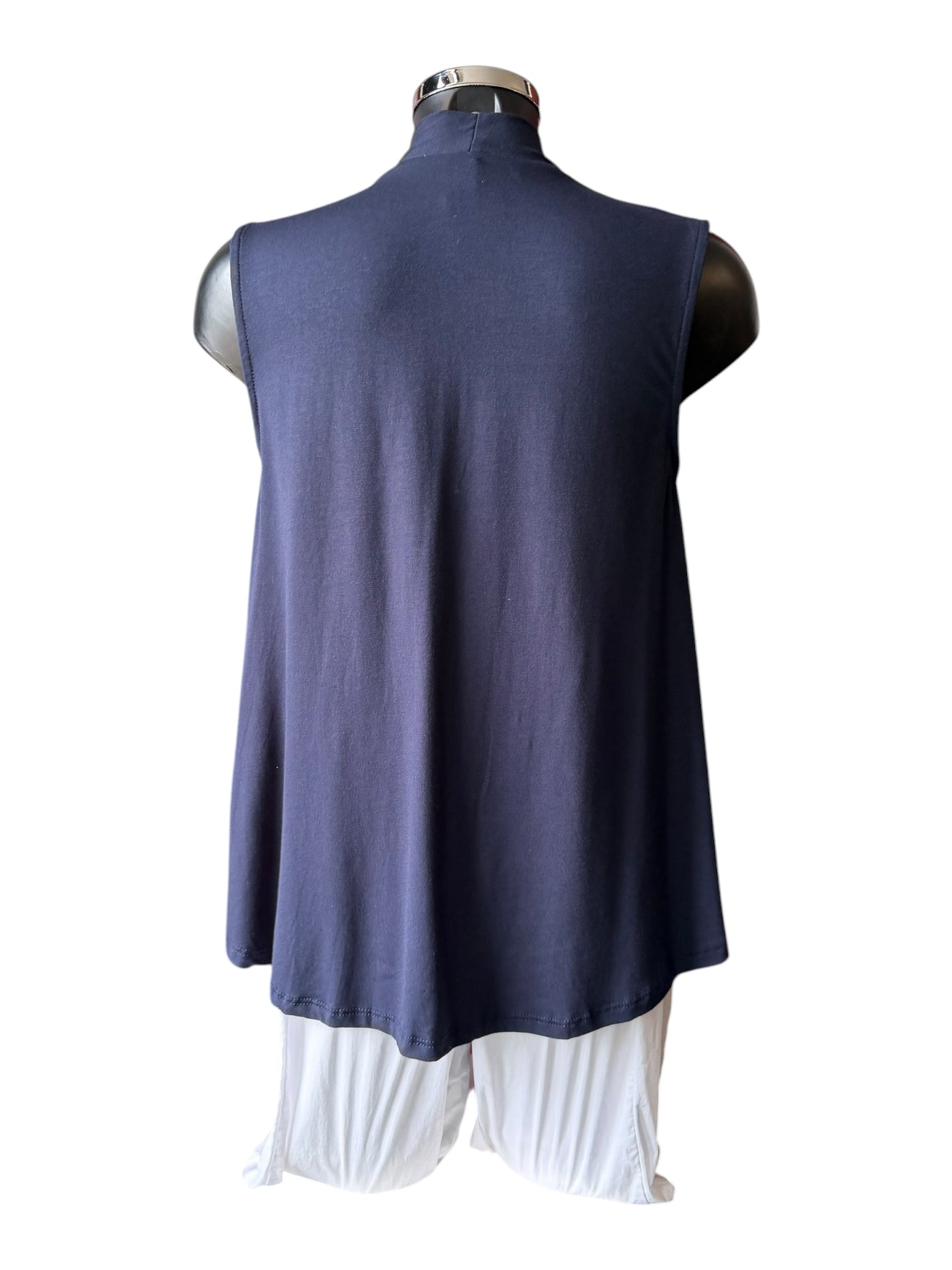 Tina v neck swing vest top - Navy