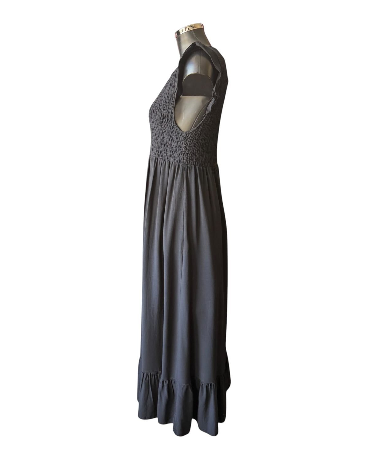 Molly plain midi dress - Black