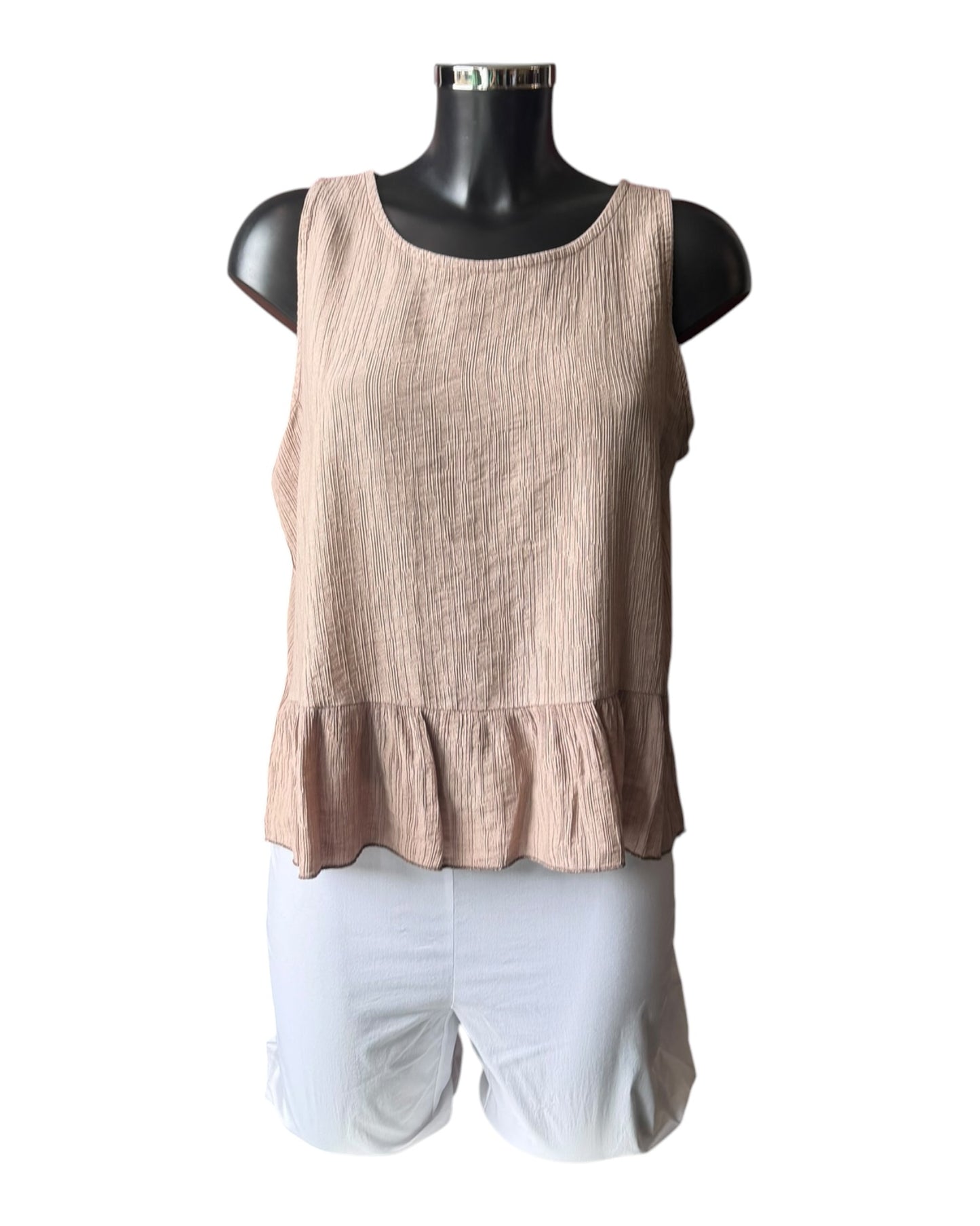 Milly range sleeveless top - Mocha