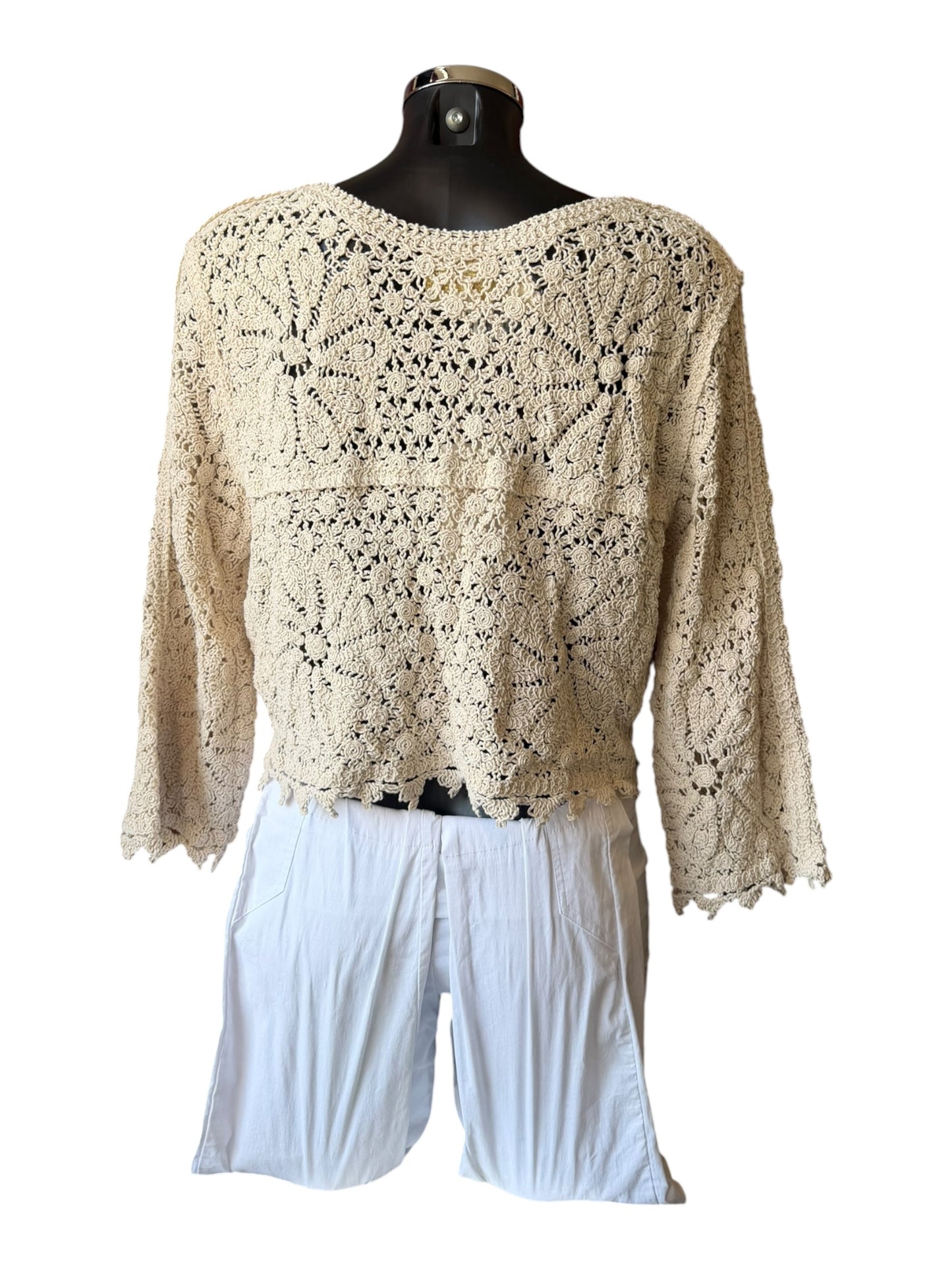 Alana crochet cardigan - Beige