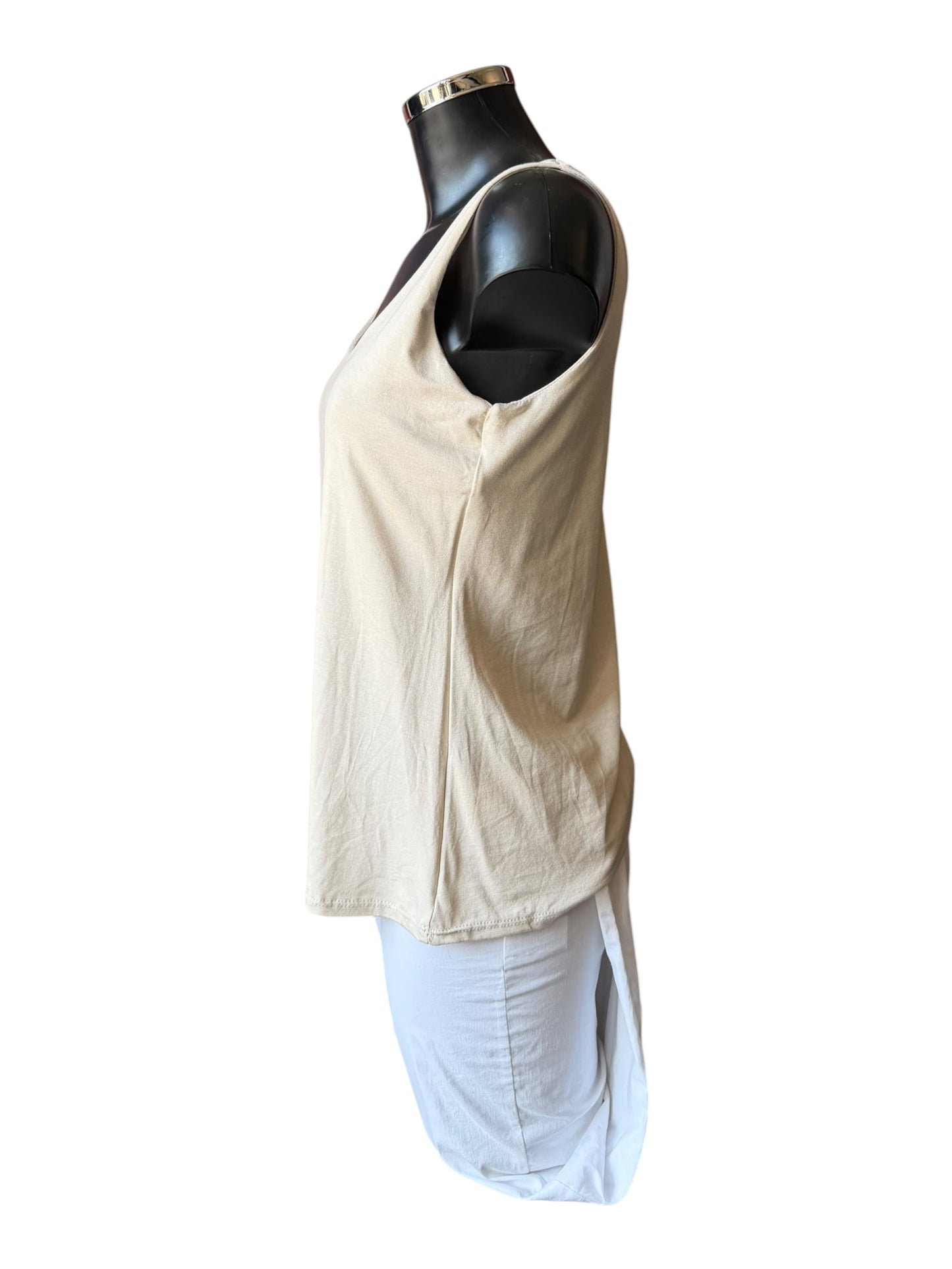 Dolly double layer vest top - Beige