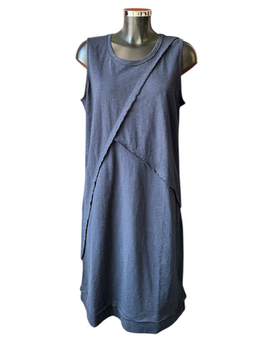 Foil angle divine dress - True Navy