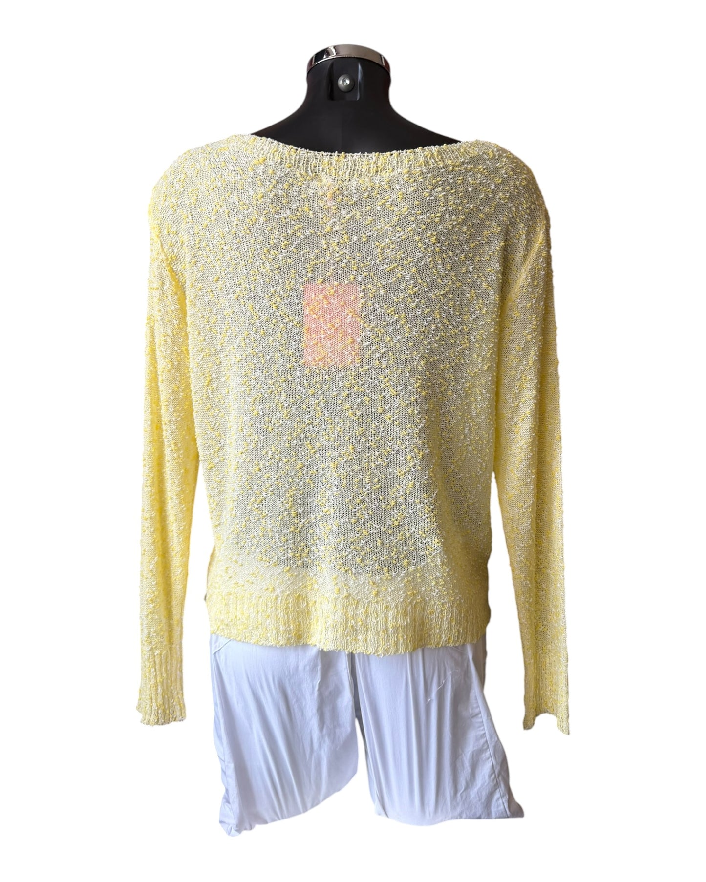 Eliza boucle knit lightweight jumper - Lemon