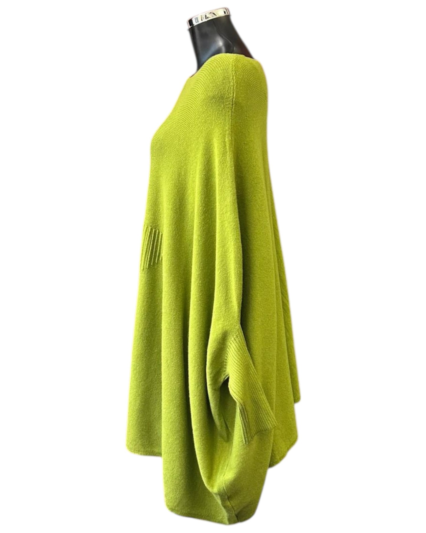 Ellena star front oversized poncho - Lime