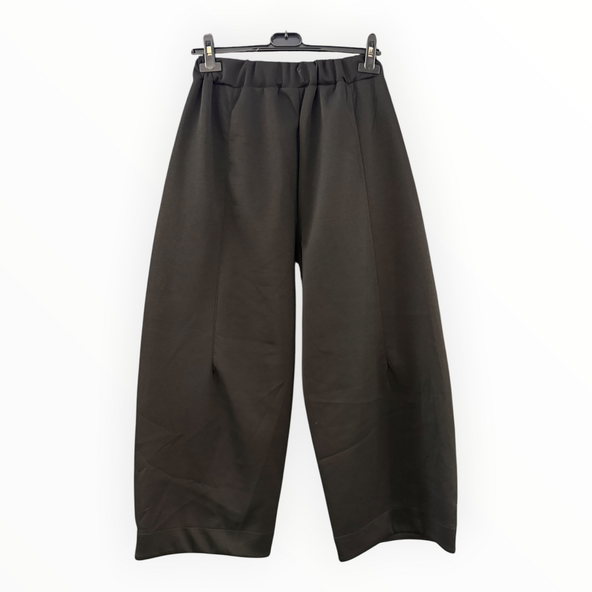 Bella barrel leg soft touch trousers - Black