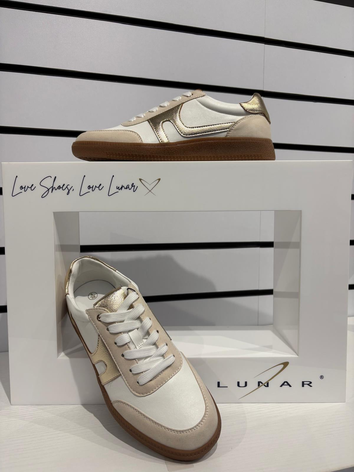 Lunar Athena beige trainers