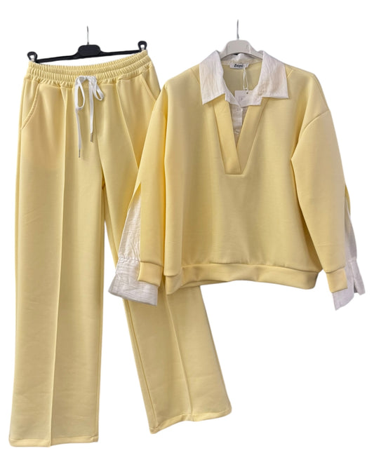 Clarissa Co ord trouser suit - Lemon