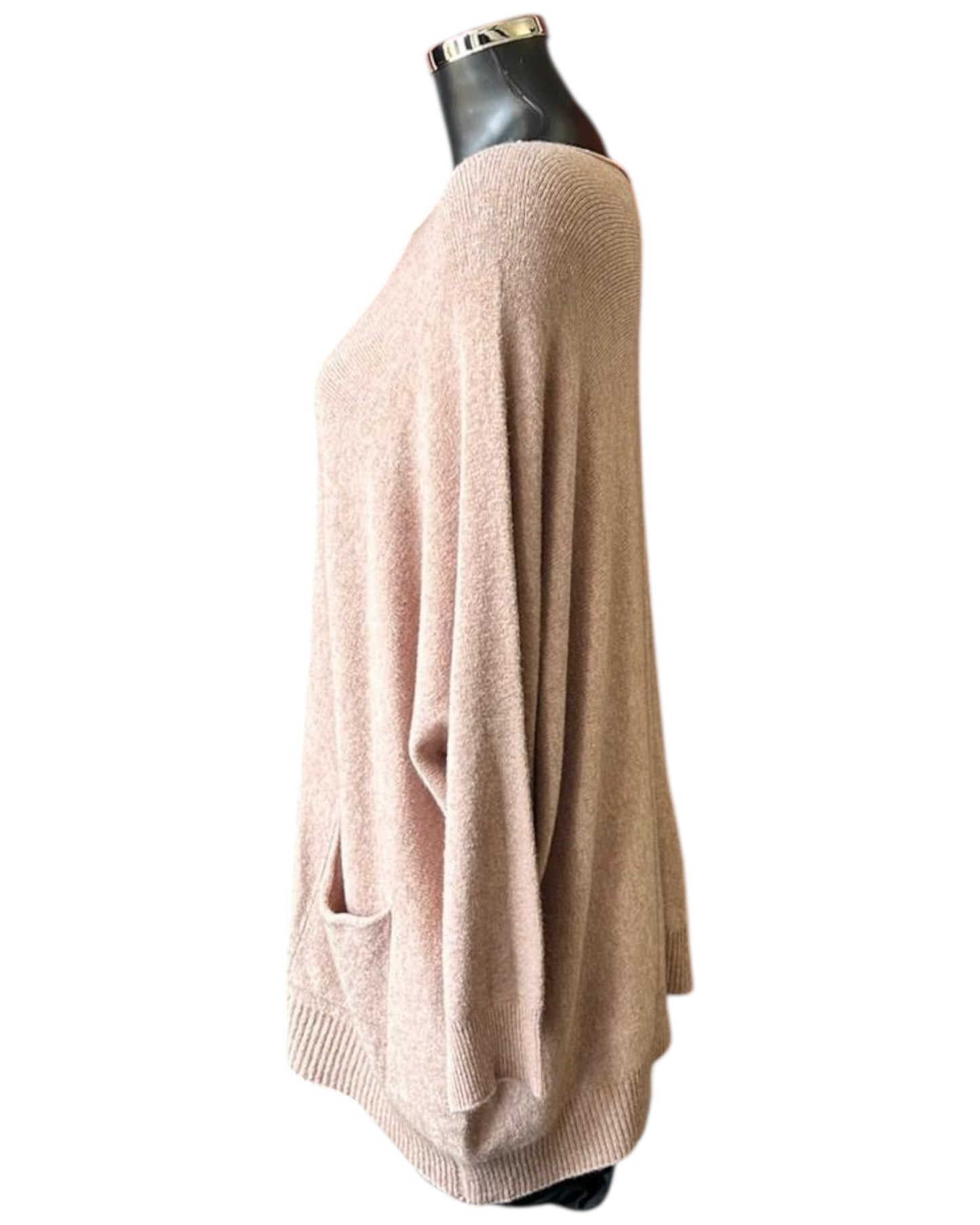 Agatha relaxed fit 2 pocket jumper - Biscuit