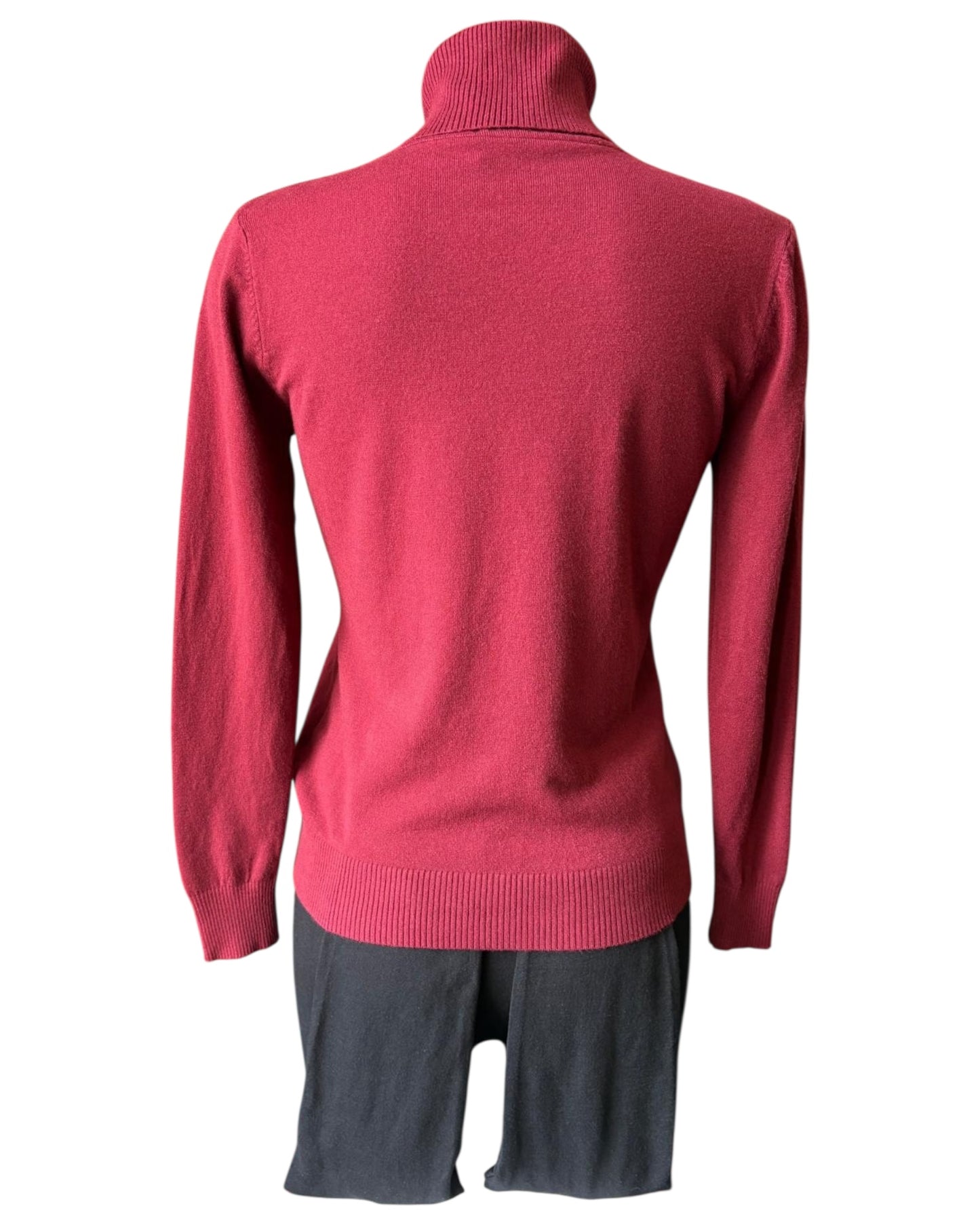 Zara fine knit polo neck - Bordeaux