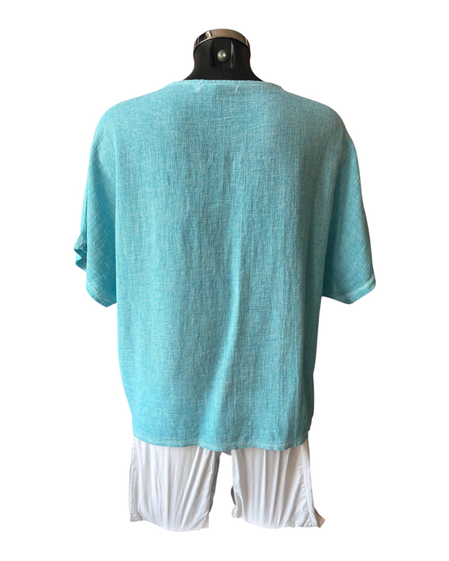 Casey range ruched front top - Aqua