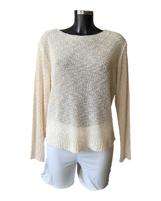 Eliza boucle knit lightweight jumper - Beige