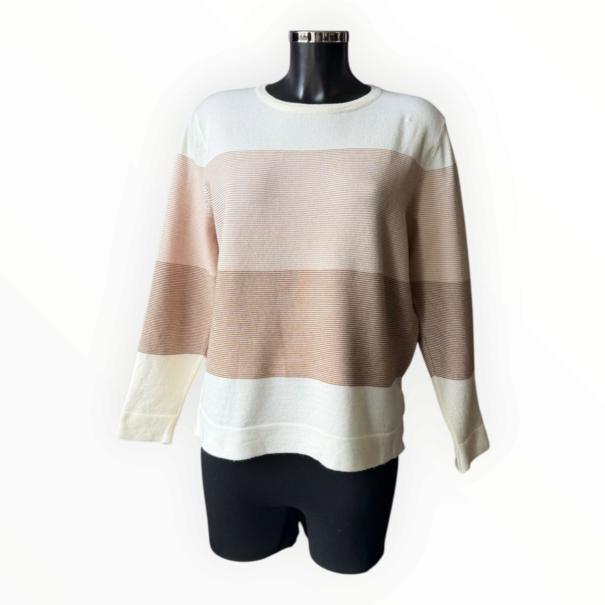Sally glitter colour block jumper - beige mix