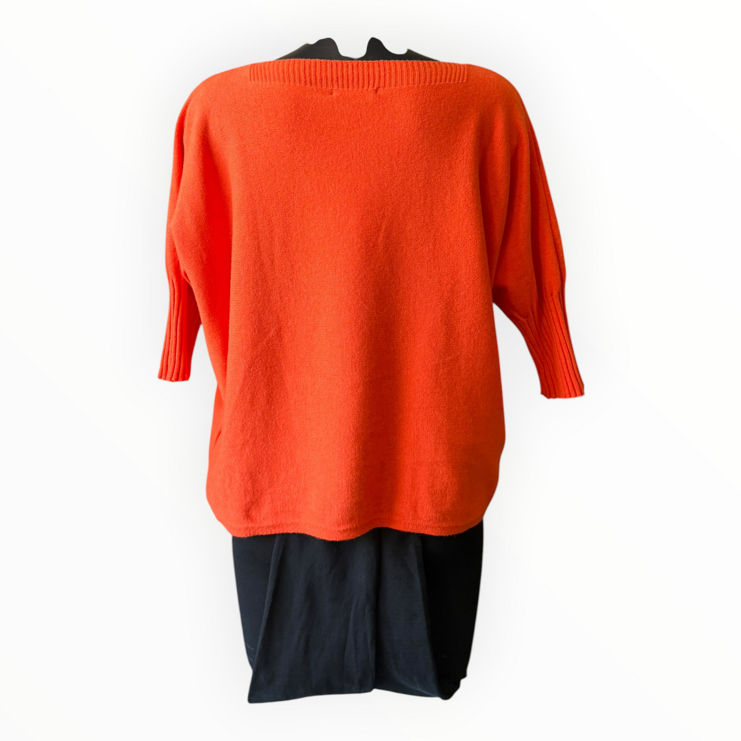 Morgan half sleeve boxy jumper - Orange