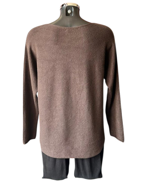 Toni short soft plain jumper - Chocolate