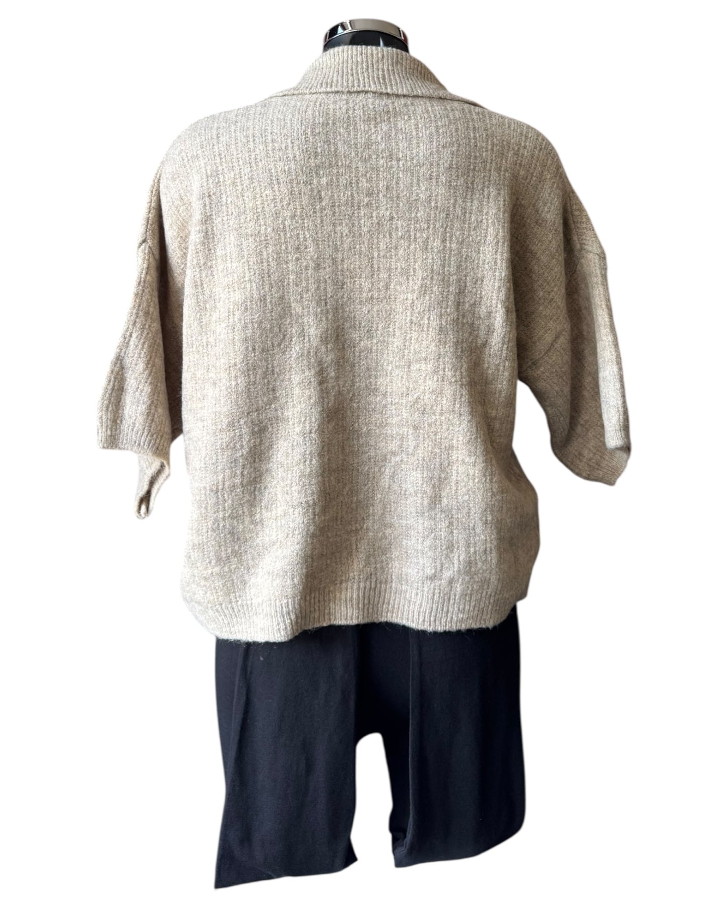 Layla half sleeve collared jumper - Taupe