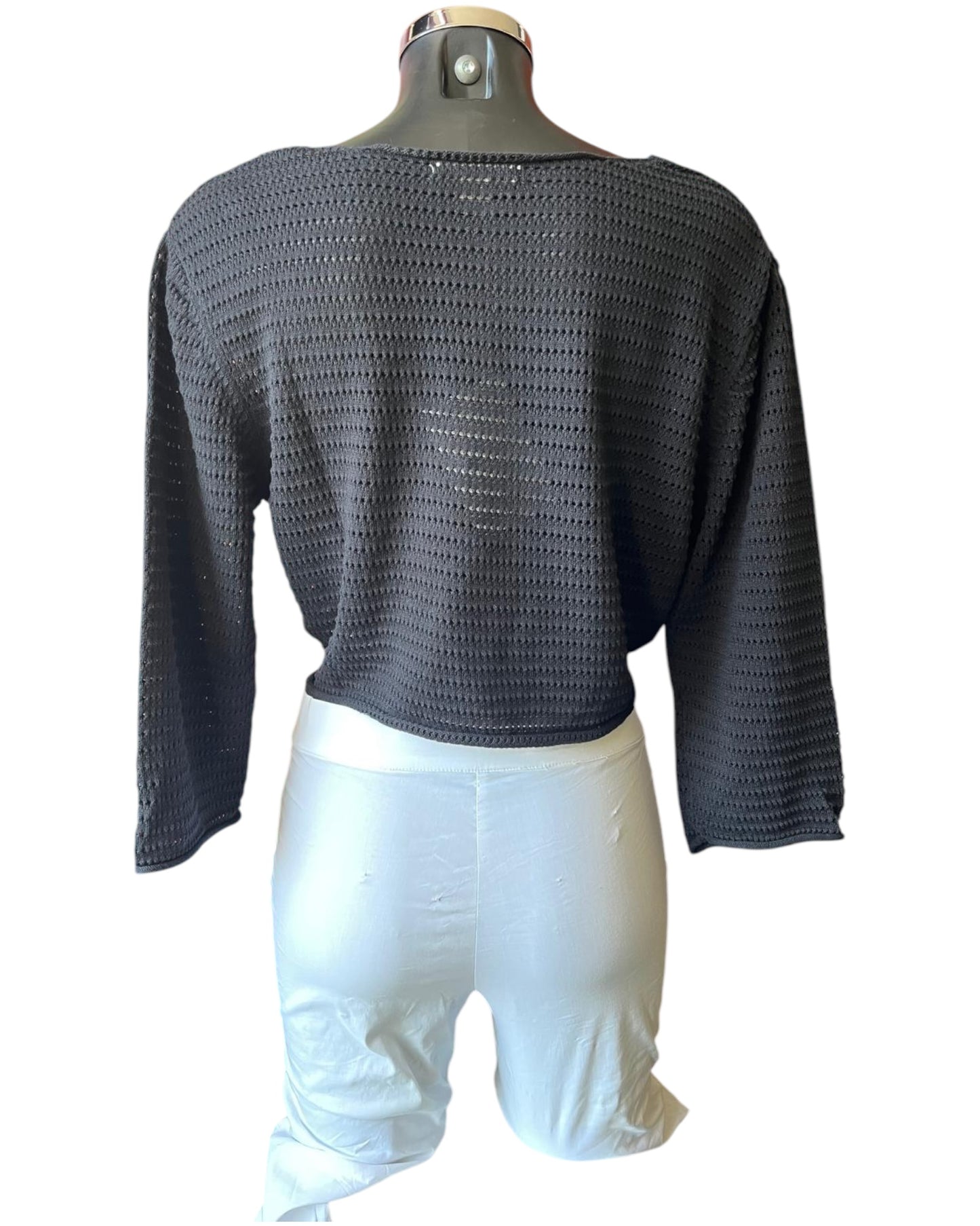 Orientique tie knit shrug - Black