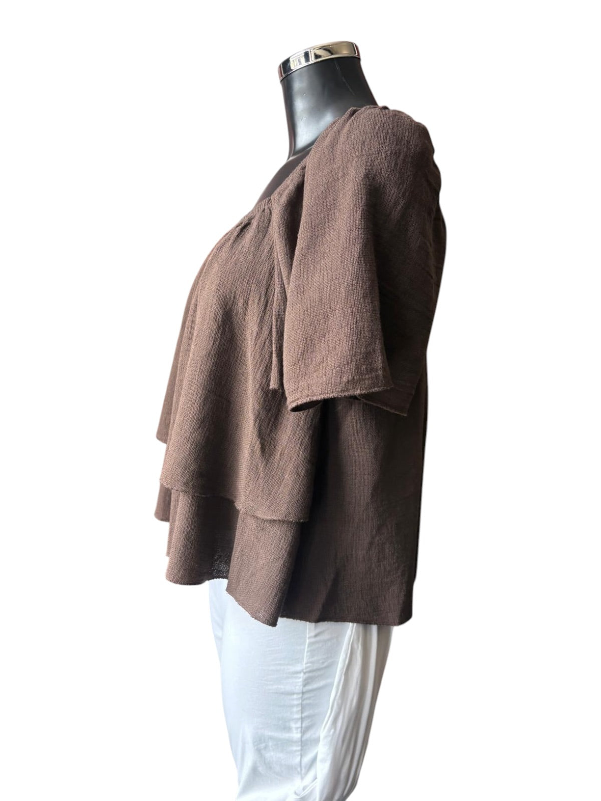 Casey range layered gypsy top - Chocolate