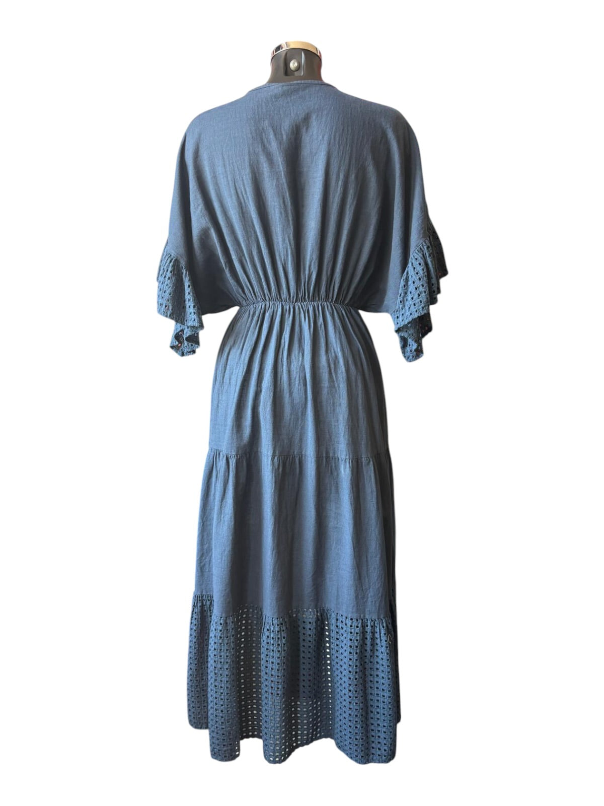 Tia navy boho maxi dress