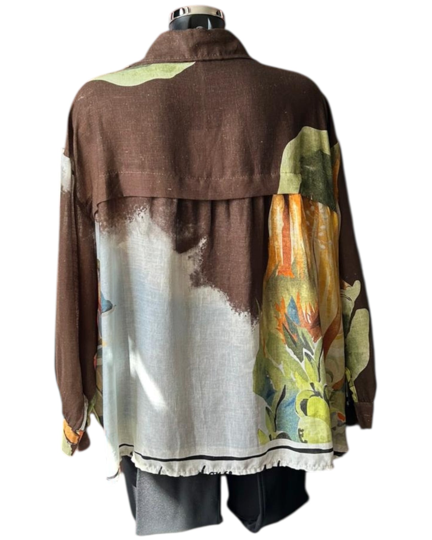 Caitlin landscape blouse - Chocolate