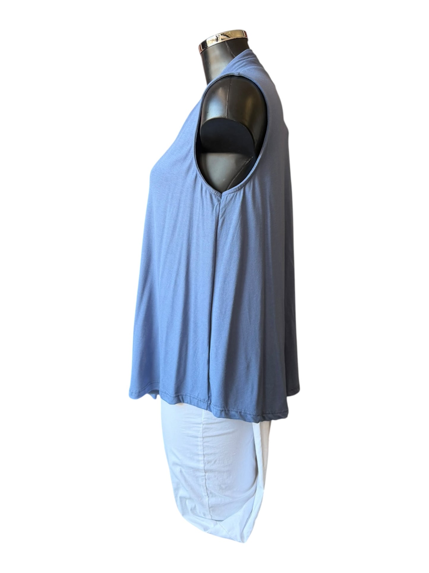Tina v neck swing vest top - Blue