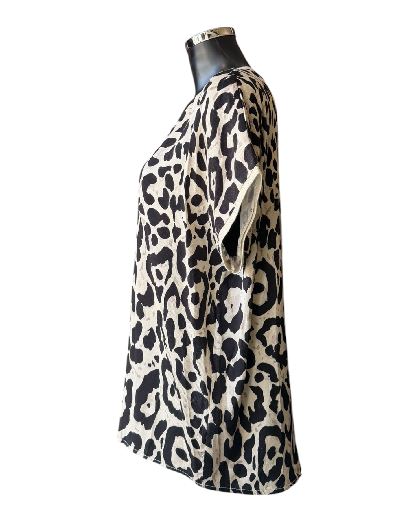 Carla animal print range - v neck tunic top
