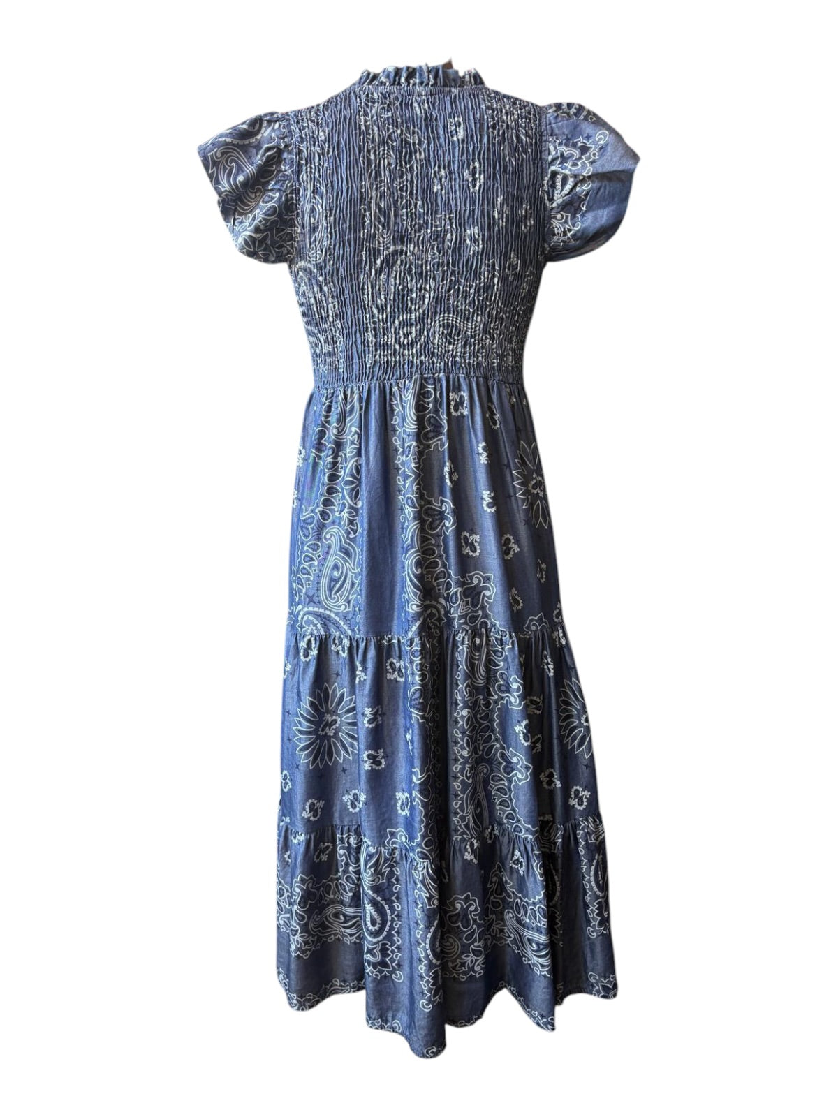 Marley chambray paisley dress - Dark denim