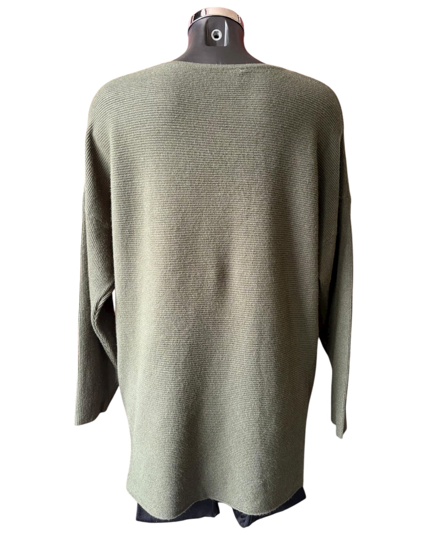 Veronica ribbed sparkle hearts jumper - Khaki